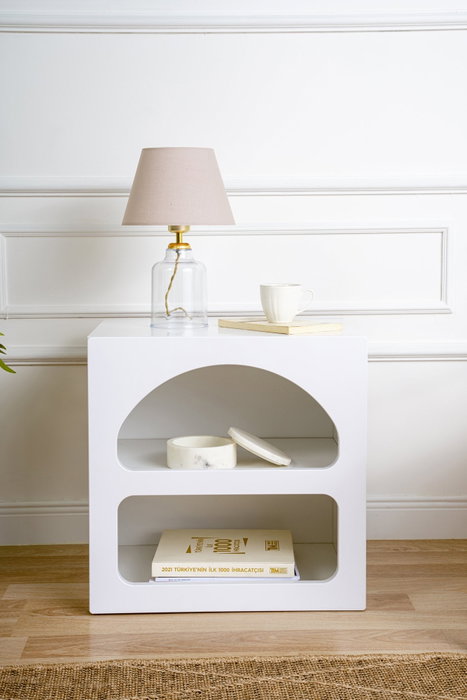 Hanah Home Lorin Mesita de Noche Blanca Hanah Home Lorin Mesita de Noche Blanca